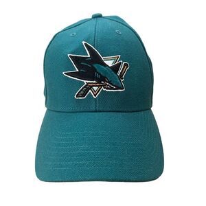 San Jose Sharks 47’ MVP Velcro Strap Curved Brim Sports Cap Hat